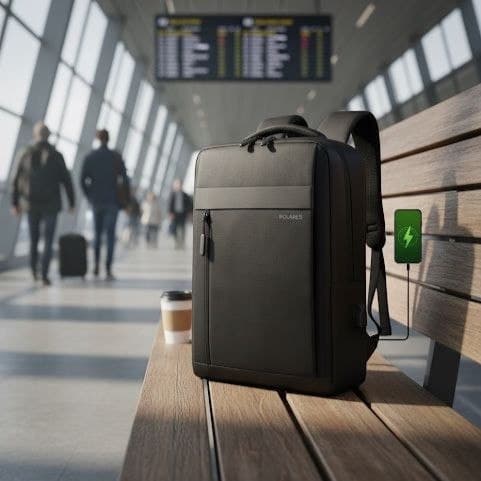 Mochila Notebook Até 15.6 Executiva Saída USB Premium Polares