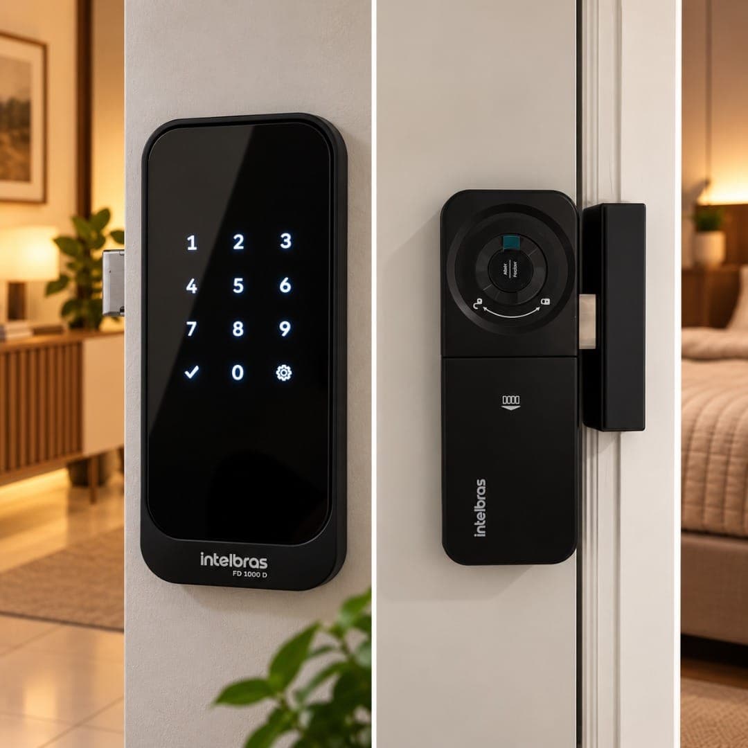 Fechadura Digital de Sobrepor Intelbras FD 1000 D Preta